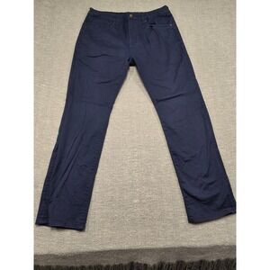 Buffalo David Bitton‎ Mens Six Straight Leg Pants Navy Blue 36x32 Stretch Denim